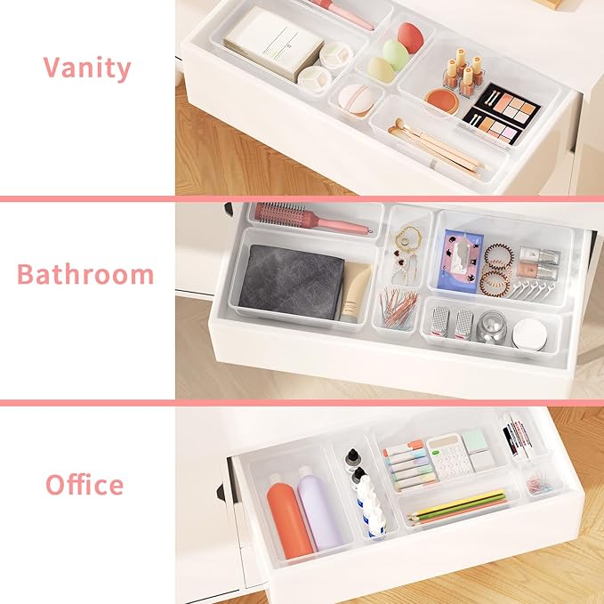 25 PCS Plastic Drawer Organizer Set
