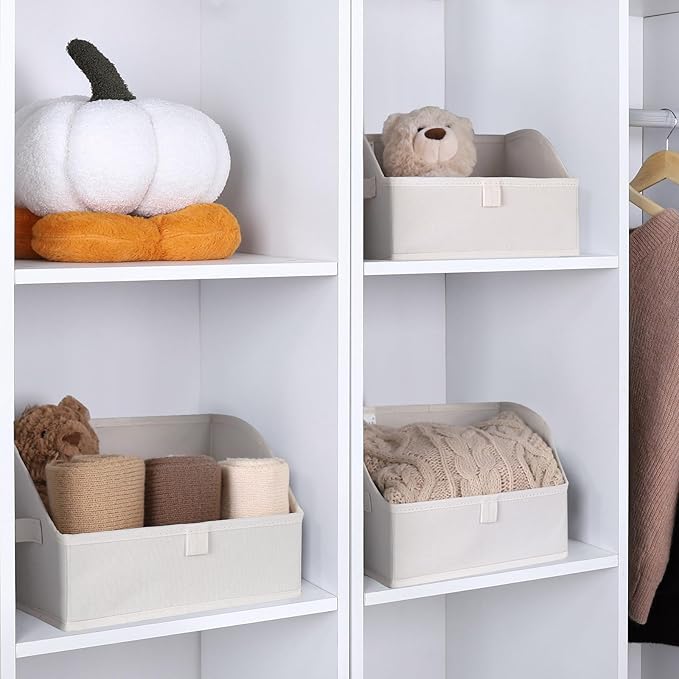 Closet Storage Bins, Large Trapezoid Storage Boxes with Handles