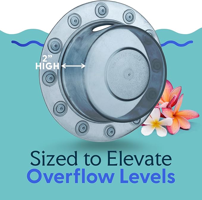 SlipX Solutions Bottomless Bath, Essential Overflow Drain Cover for Bathtub, Best Bath Accessories for Women