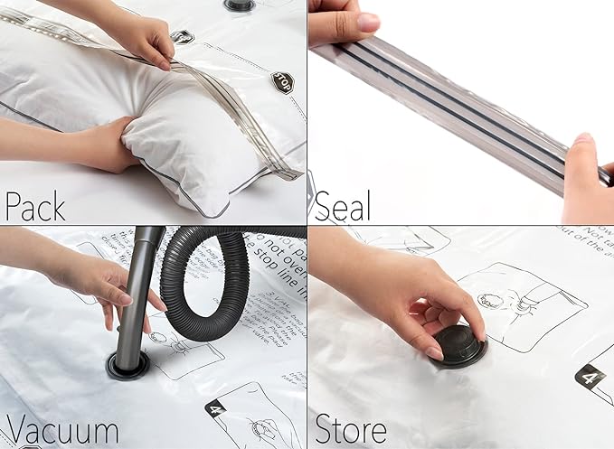 20 Pack Vacuum Storage Bags, Space Saver Sealer Compression Bags for Comforters