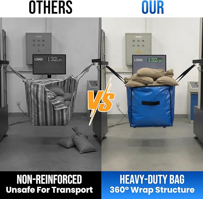 TAILI Extra Large Moving Bags, 8 Pack Blue Heavy Duty Totes For Storage with Visible Window, Wrap Around Handles, Storage Bags for Space Saving