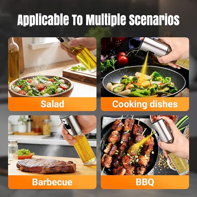 ZiTour Oil Sprayer for Cooking, 2026 New Olive Oil Sprayer, Portable Glass Oil Sprayer Bottle for Kitchen, Upgraded Air Fryer Oil Sprayer for Roasting, Refillable Oil Mister for Home Chef (1)