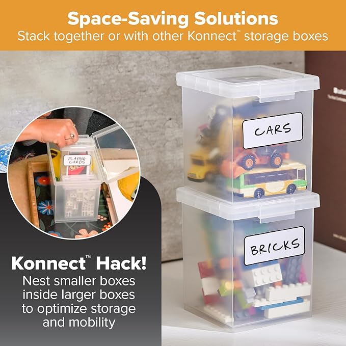 Bostitch Konnect Clear Storage Containers with Lids