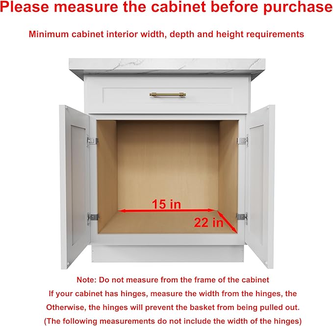 Sikarou Pull Out Cabinet Organizer, Heavy-Duty Slide Out Shelf, 2 Tie 14 * 21 in