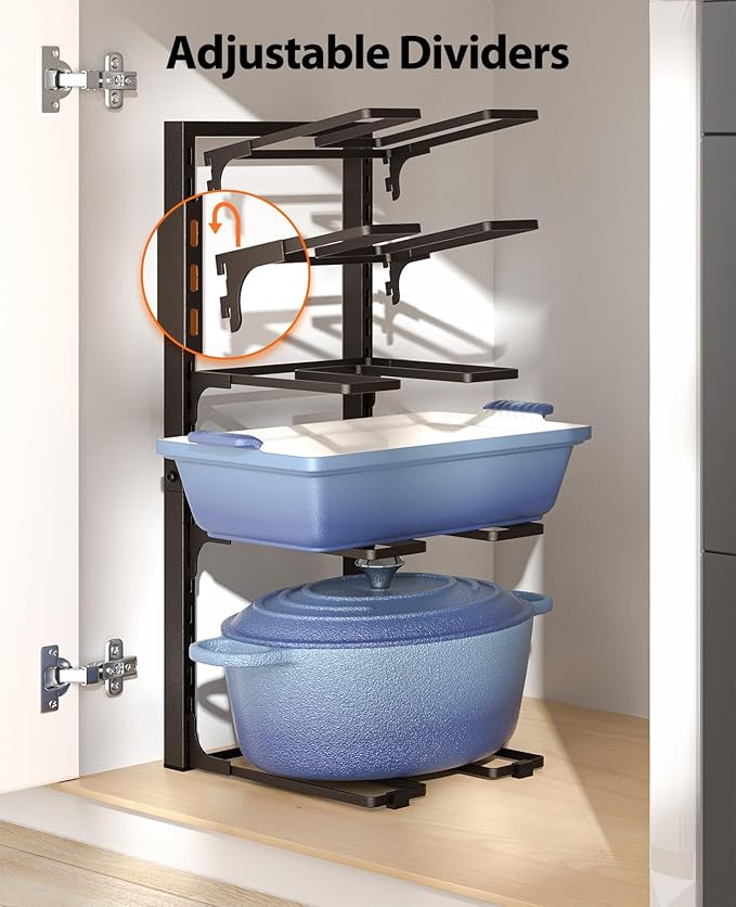 Pots and Pans Organizer under Cabinet, Bronze