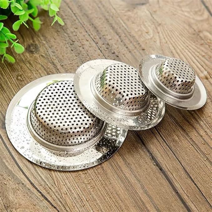 Drain Hair Catcher,Drain Stoper,Shower Drain Cover for Bathtub, Kitchen Sink Strainer, Stainless Steel Bathroom Sink, Drain Stopper with (4 PCS,White,2.7 in)