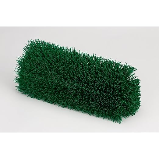 SPARTA Multi-Level Tile Scrub Brush 12" Wide Brush Head, Heavy-Duty Tile Cleaning Brush with End Bristles for Commercial Tiles, Tubs and Floor, Plastic, 12 Inches, Green