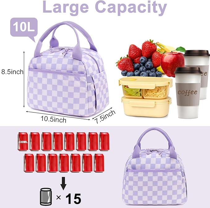 Bluboon Corduroy Lunch Bag - Large 15L - Women/Men