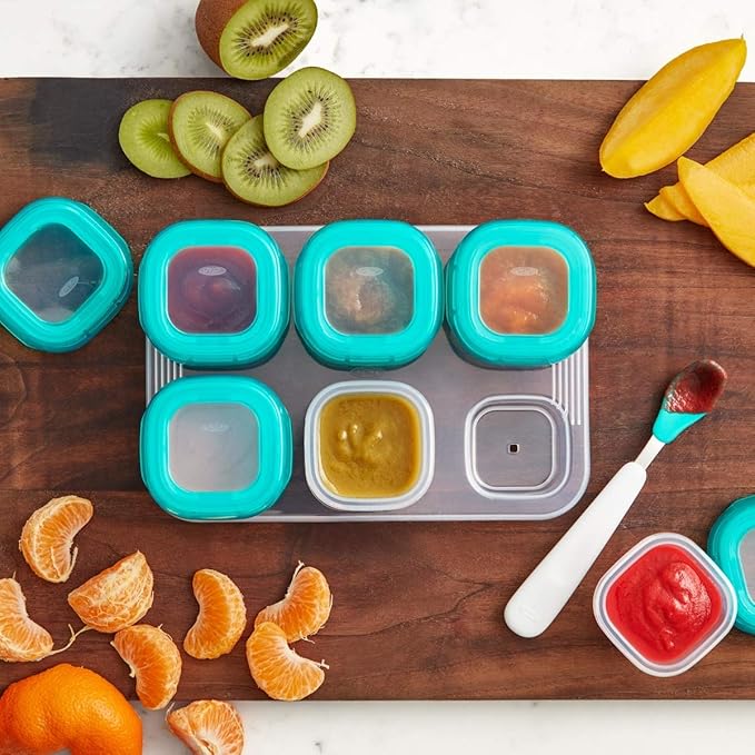 OXO Tot Baby Blocks Freezer Storage Containers 2 Oz - Teal