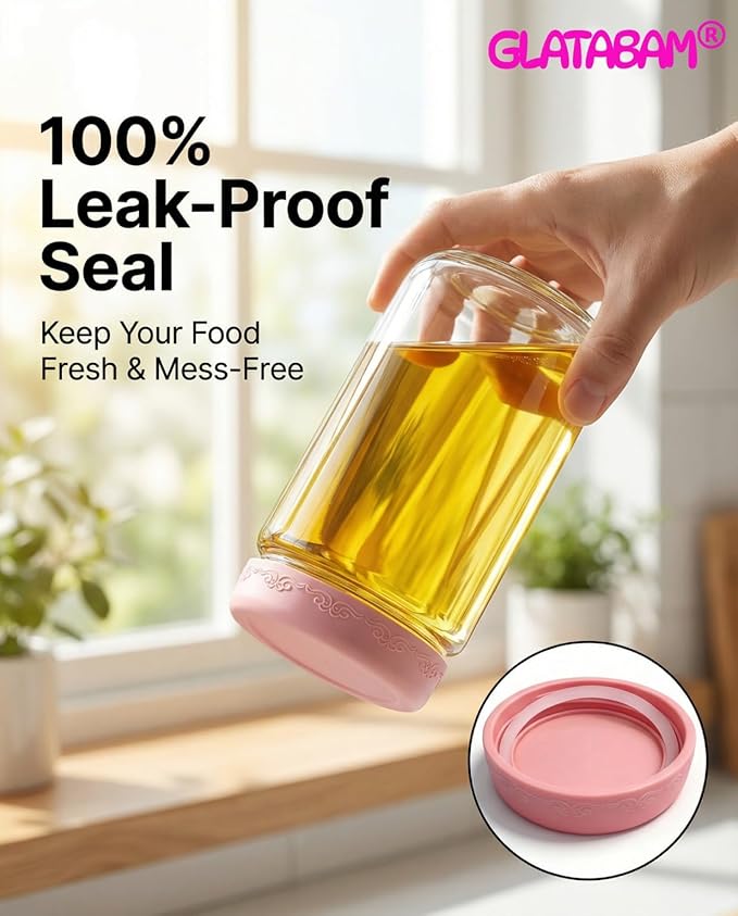 18 OZ 8Pack, Overnight Oats Jars with Lids, Glass Meal Prep Containers, Airtight Mason Jars for Breakfast, Yogurt Parfait, Salad & Smoothies