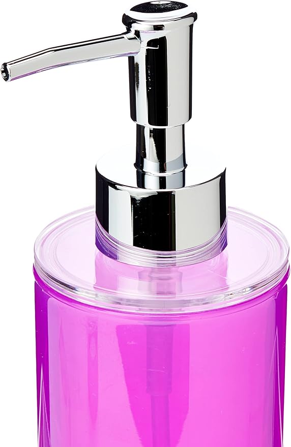 Excelsa Soap Dispenser, Polystyrol Purple, 6.5 x 6.5 x 22 cm