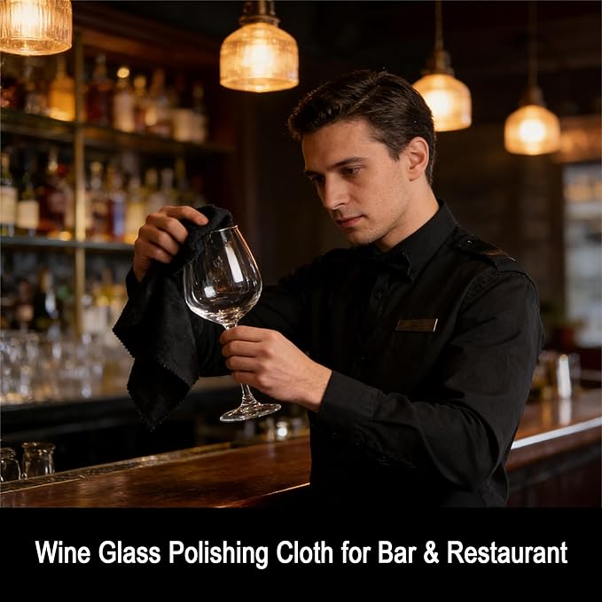 Wine Glass Polishing Cloth Microfiber Cleaning Cloths Kitchen Towels Glassware Glasses Cups Lint Free Streak Free Spotless Shine