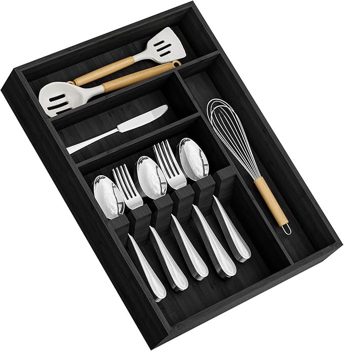 Ofidra Bamboo Silverware Organizer
