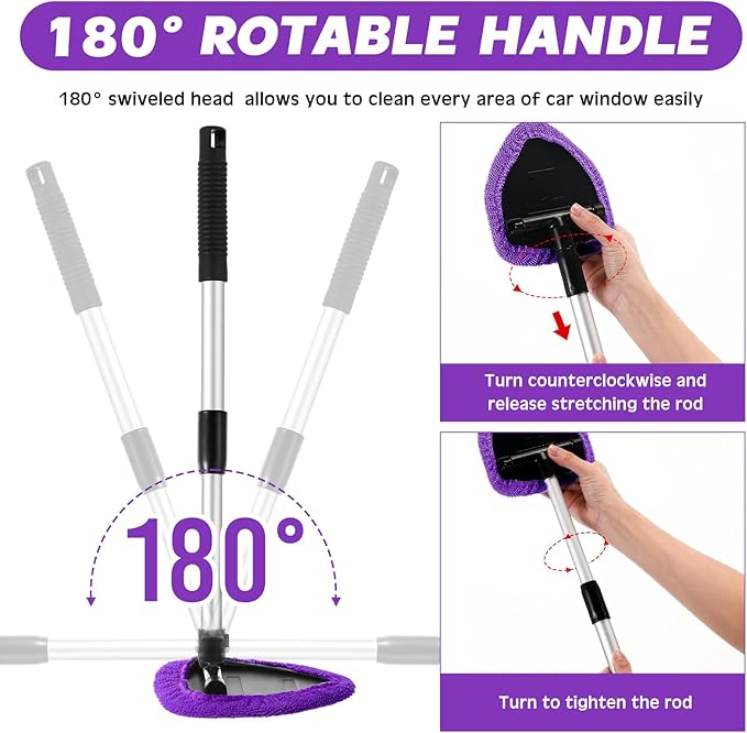 Baderke 10pc Windshield Cleaner Kit - Purple