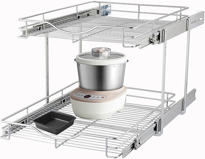 Pull Out Cabinet Organizer (14" W X 21" D), Cabinet Pull Out Shelves
