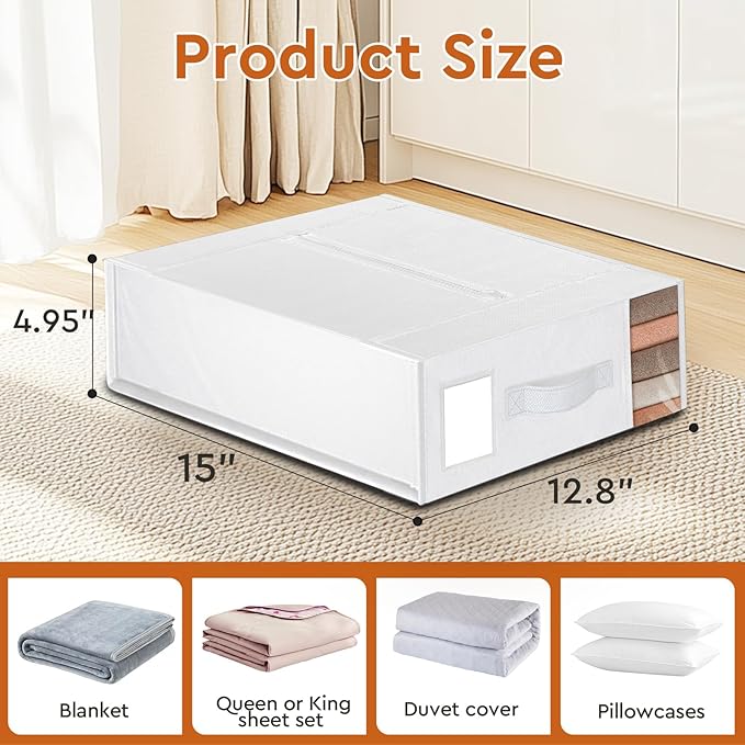 8 Pack Bed Sheet Closet Organizers and Storage, White