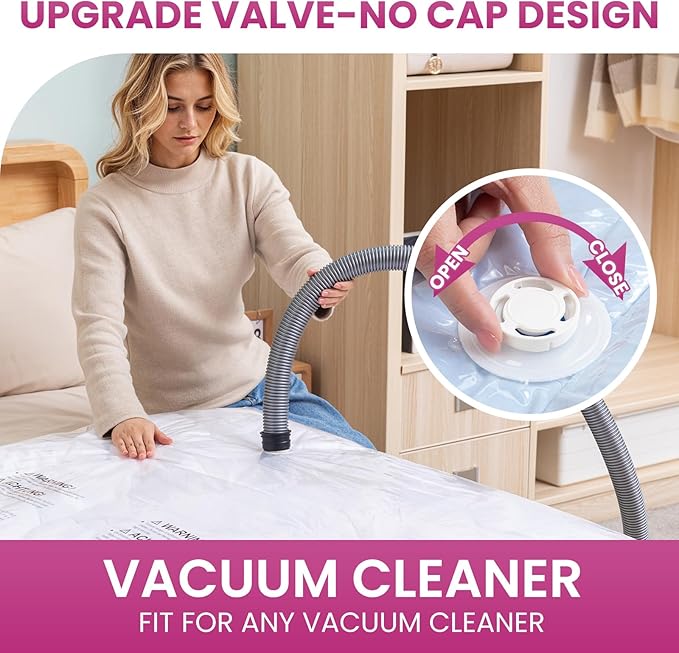 TAILI 8 Pack Vacuum Storage Bags, XXL Jumbo (47x39 Inch), Vacuum Sealed Bags for Comforter and Blankets, Bedding, Clothing, Giant Space Saver Bags for Huge Stuffed Toy