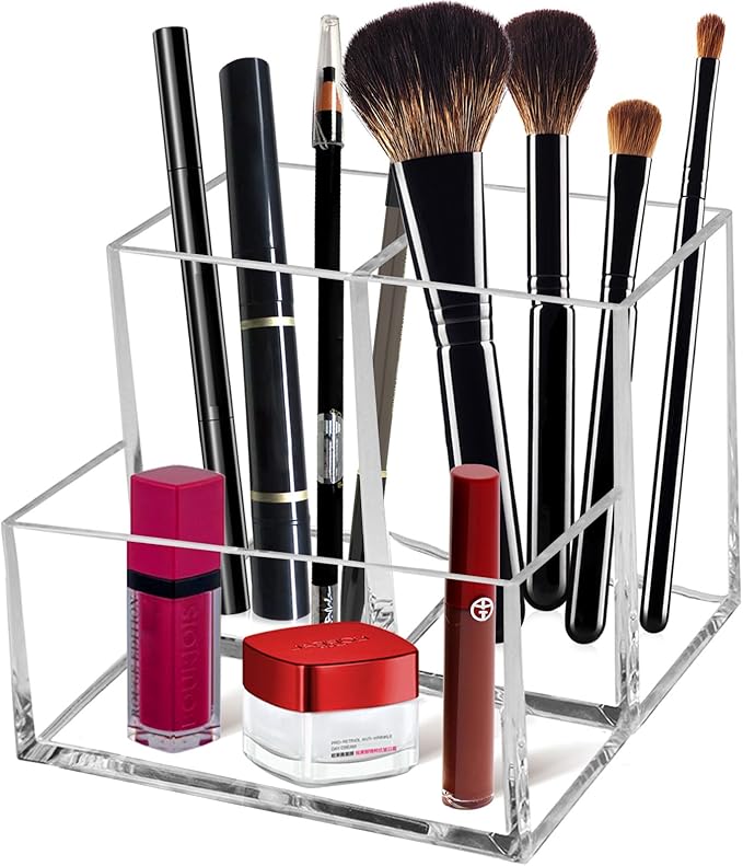 Clear Acrylic Makeup Brush Organizer