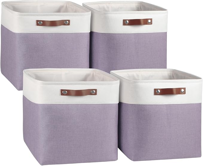 13 x 13 x13 Cube Storage Baskets Storage Bins with Hard Bottom
