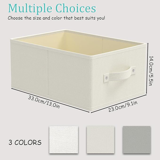 Storage Bins, 3 Pack Foldable Cloth Basket, XSNY11BES-3