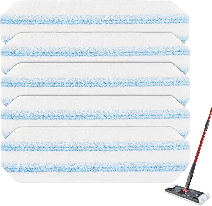 5 Pack H2prO Mop Pads Replacements Compatible with OCedar H2prO Flat Mop System,Microfiber Mop Pads Head Replacements for O Cedar H2prO,Machine Washable and Reusable for H2prO Mop Refills