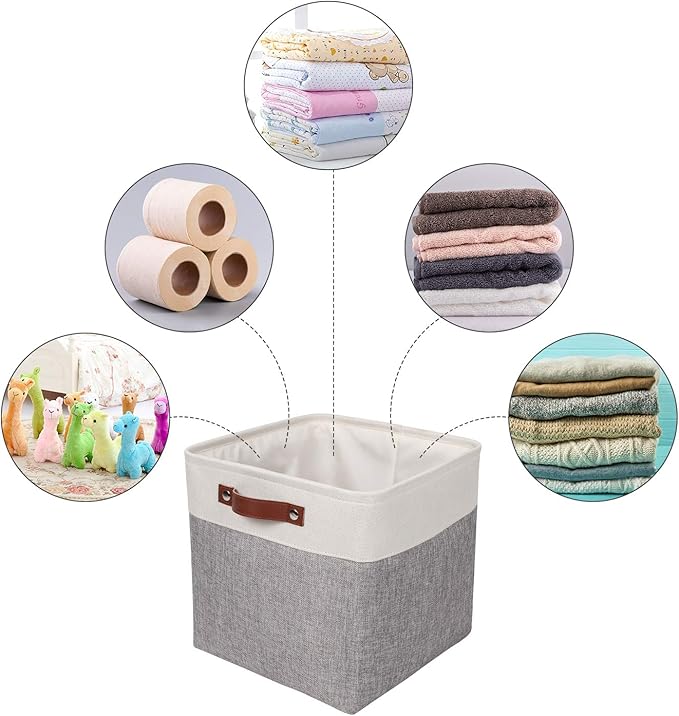 13x13x13 Cube Storage Bins with Hard Bottom