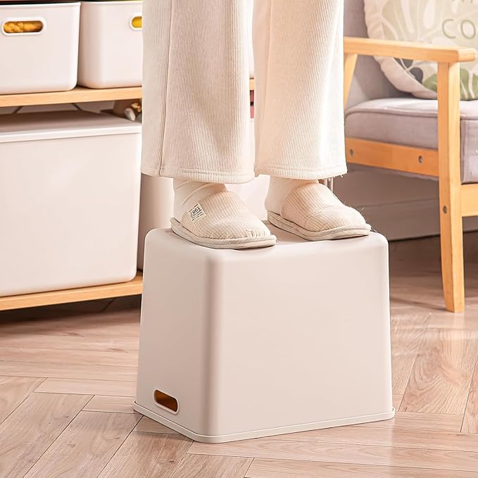 6 Piece Plastic Storage Baskets Boxes with Lids,14.4x10.2x11.8 inch Stackable Organizing Bins with Handles, Versatile Containers for Pantry,Bathroom,Closet Shelves Desktop (Light grey, 4XXL+2XL)