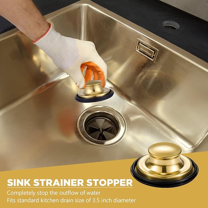 Retisee 2 Pcs Stainless Steel Sink Strainer Set - 4.5" Wide Rim