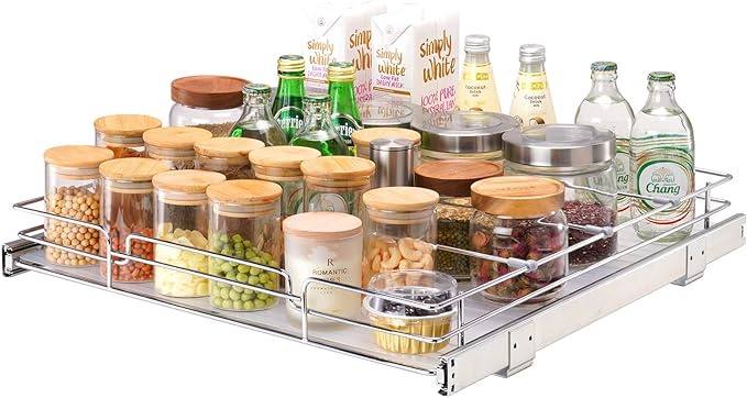 21.5" Wx21 Dx3.5 H Pull Out Cabinet Organizer