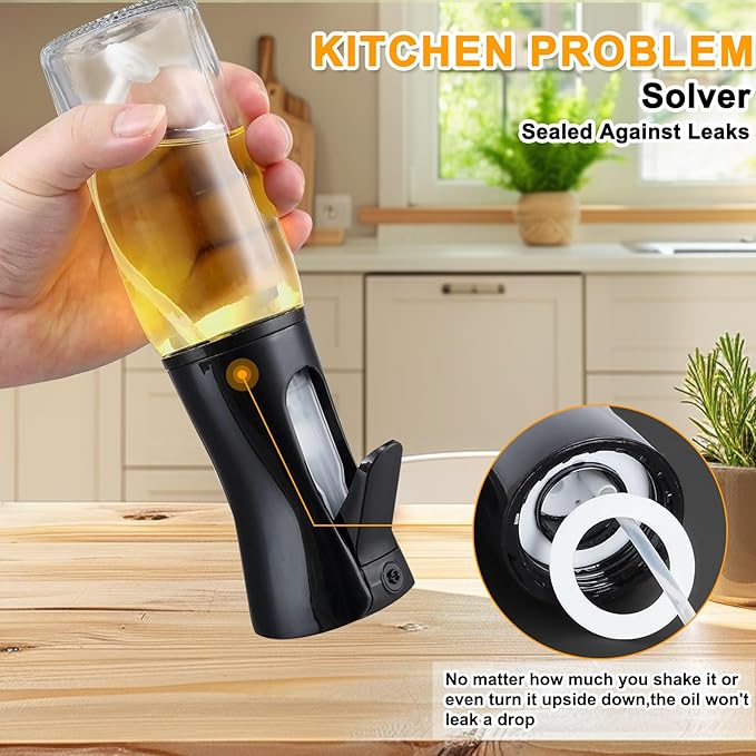 Oil Sprayer for Cooking 200ml Glass Olive Oil Sprayer Mister Olive Oil Spray Bottle Canola Oil Spritzer Bottles for Kitchen Premium Cooking Sprayer Kitchen Gadgets for Air Fryer Frying Baking BBQ