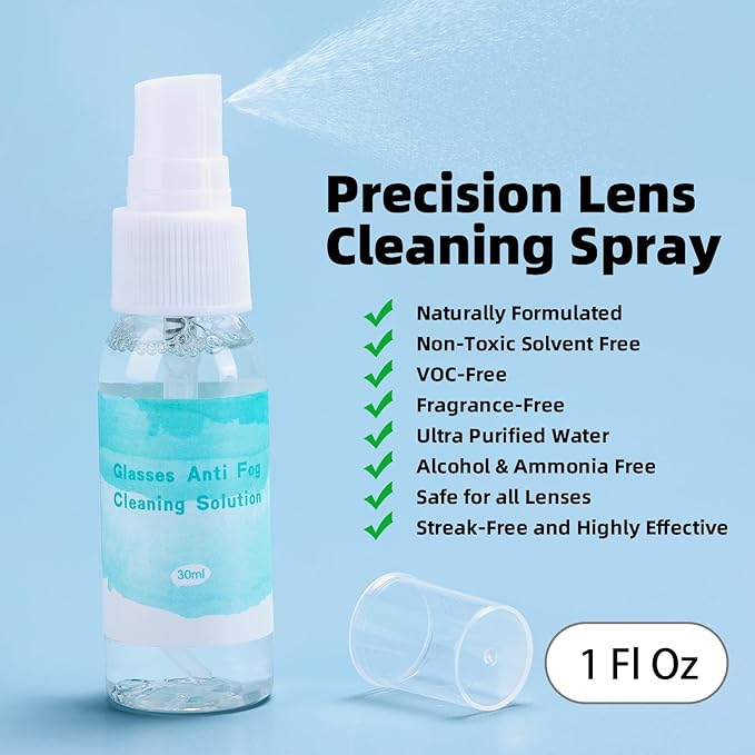 Ordilend Glasses Cleaner, Glasses Cleaning Kit with Eyeglass Cleaner Spray, Eyeglass Lens Cleaner, Microfiber Cleaning Cloth