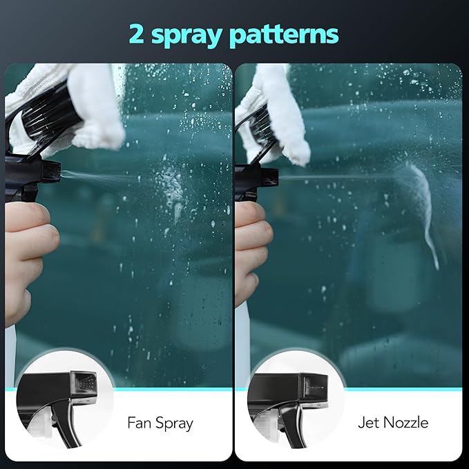 Window Vacuum Cleaner Kit Cordless, 35Min Runtime & 2 Suction Nozzles Cleaning Tool