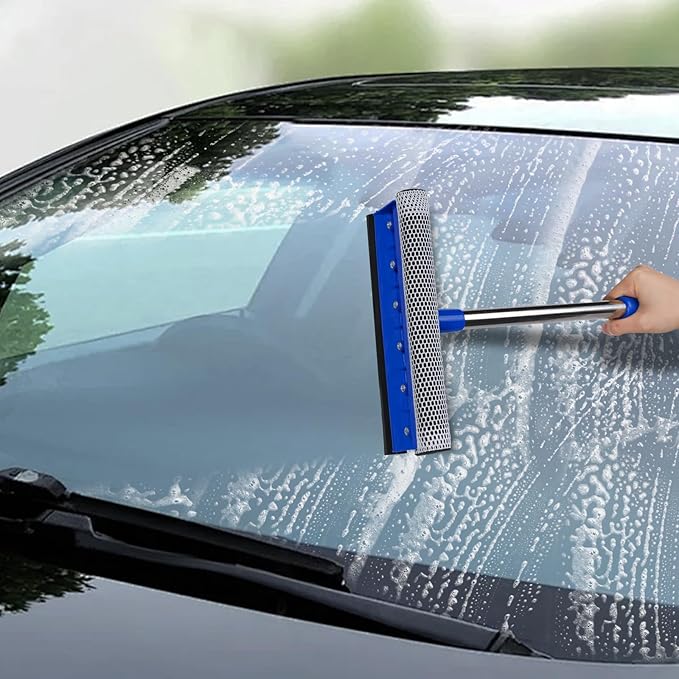 Conliwell Car Windshield Squeegee wtih 15-23inch Handle, Car Window Cleaning Tool Extendable Handle Inside Glass Wiper Kit