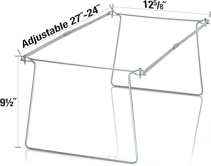 Officemate Hanging File Frame, 24-27, Letter Size, Steel, 4 Sets (91965) (Pack of 6)