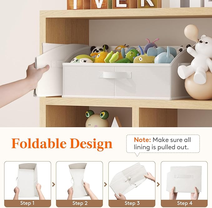 Trapezoid Closet Storage Bins for Shelf, White