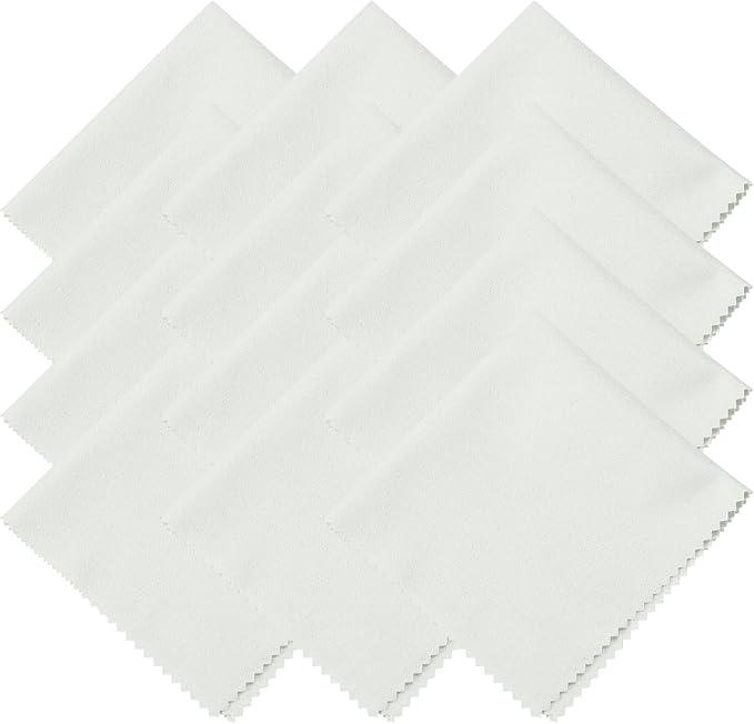 uxcell 12 Pcs Microfiber Cleaning Cloth for Glasses, 11.8 x 11.8 Inch Eyeglass Cleaning Cloth, Glasses Cleaner Wipes for Electronics Lenses Screens Cameras Cell Phones, Gray