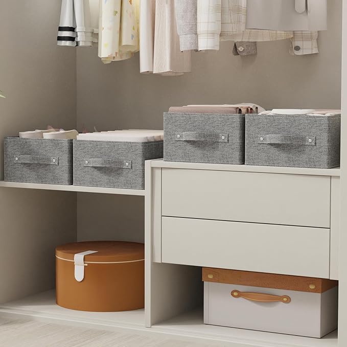 Collapsible Storage Boxes, Fabric Organizer Baskets