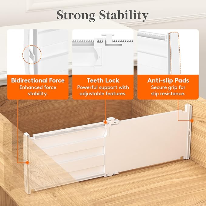 6" Tall 5 Pack Drawer Dividers