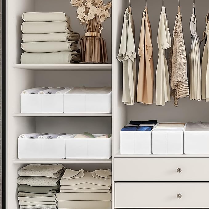 Drawer Organizer Clothes, 21 Pack Dresser Organizer for Baby Clothes, White