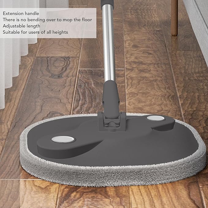 Mop Bucket Set, Self Wringing 360 Degree Rotating System Flat Mop Bucket Set for Hardwood Tile Marble Floor Cleanings