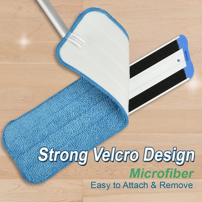 Layers 18"Microfiber Replacement Mop Pads- Reusable Mop Heads Refills fit for Most 16-18inch Spray Velcro Mop, Machine Washable Absorbent Mop Pads- 3Pack