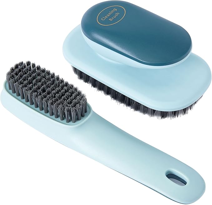 Laundry Brush Shoe Brush Shoe Cleaning Brush Scrub Brush for Stains,Household Cleaning Clothes Shoes Scrubbing,Household Cleaning Brushes Bathroom Ergonomics Grip Easy Hold Pack 2