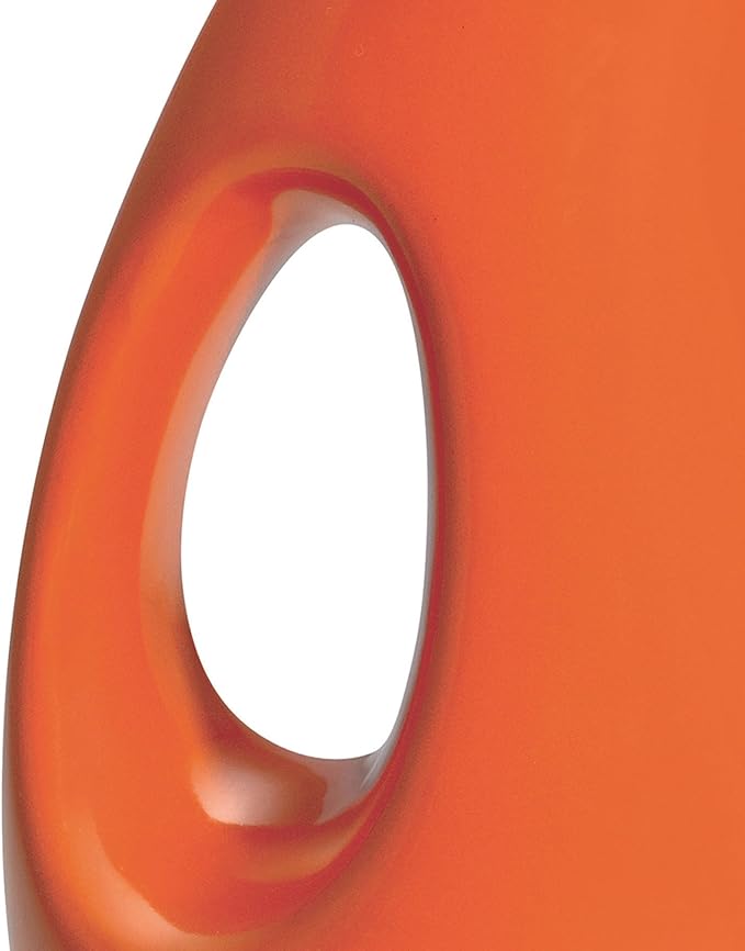 Rachael Ray Solid Glaze Ceramics EVOO Olive Oil Bottle Dispenser with Spout - 1 Piece, Orange