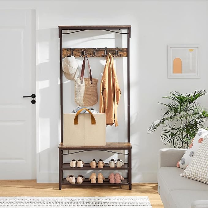 SNWDN 4 Pack Closet Cloth Storage Bins for Shelves, Medium Storage Baskets for Shelves, Fabric Bins for Closet organization with Handles（ Beige 15''L x 10''W x 8''H）