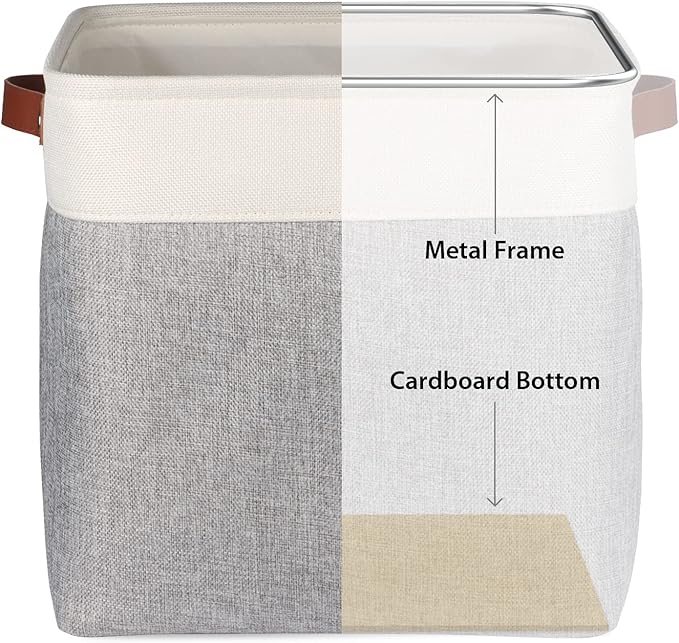 13x13x13 Cube Storage Bins with Hard Bottom