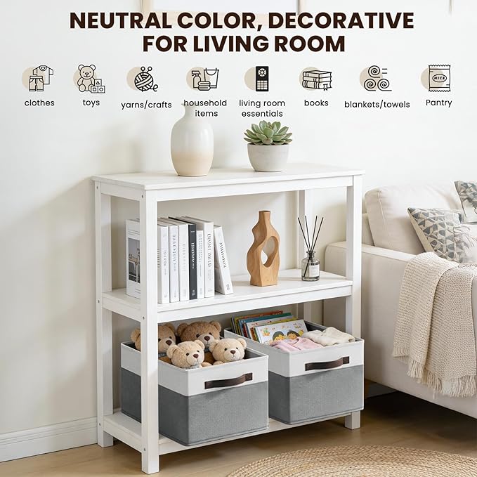 Large Storage Baskets 8 Pack Versatile Fabric Storage Bins for Closet Cabinet