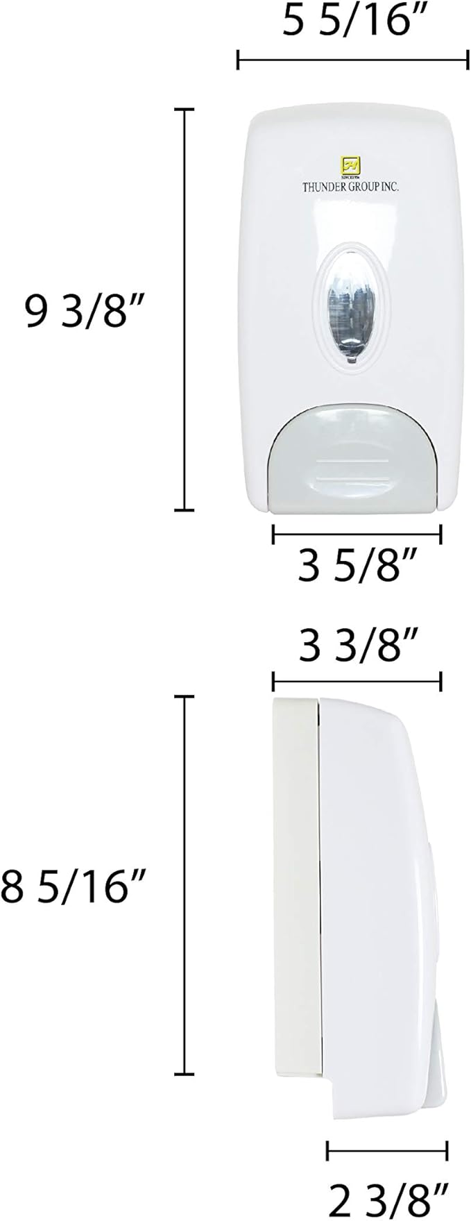 Excellant Thunder Group PLSD377 Soap Dispenser 32 Oz. Capacity 8-3/4" X 3-5/8" X 9-1/8"H