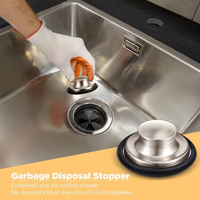 Mudder 3 Pcs Kitchen Sink Strainer & Stopper - Stainless Steel