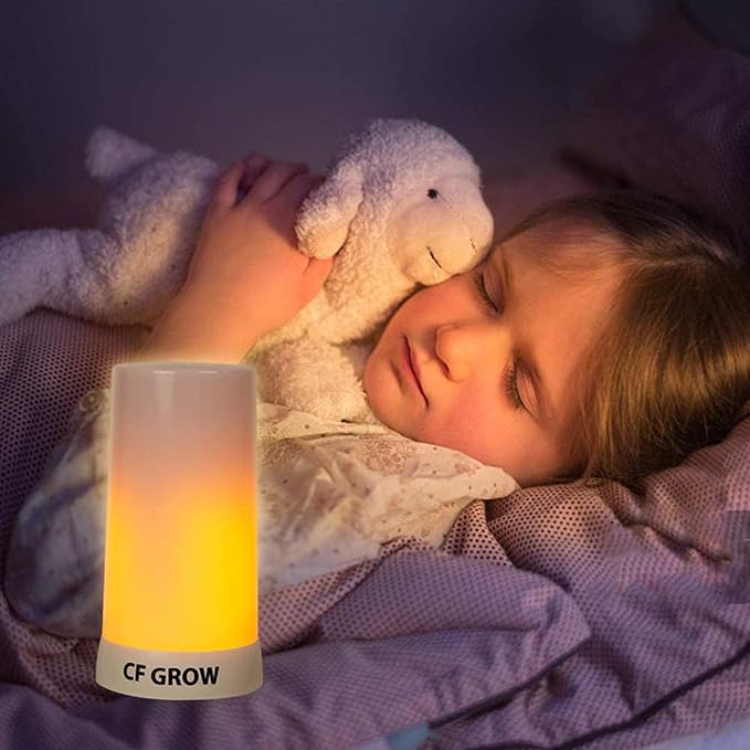 LED Flame Effect Light, USB Rechargeable Outdoor Flame Table Lamp Waterproof Dimmable 4 Modes Lantern with Gravity Sensing Effect IR Wireless Remote&Timer, For Halloween Room Party Bar Decor