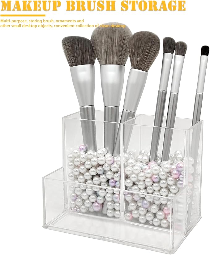 Clear Acrylic Makeup Brush Organizer
